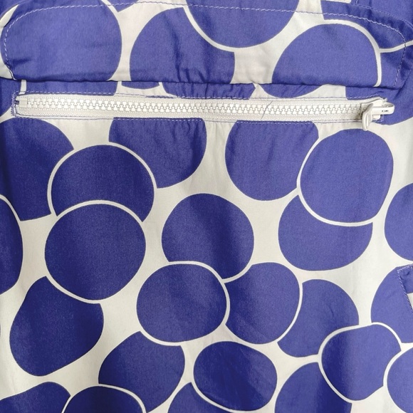 Boden Pullover Half Zip Windbreaker Jacket Purple Polka Dot Size 12 - Picture 9 of 13